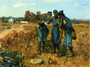 News from the Front by William Gilbert Gaul - Oil Painting Reproduction