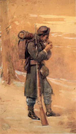 The Infantryman by William Gilbert Gaul - Oil Painting Reproduction