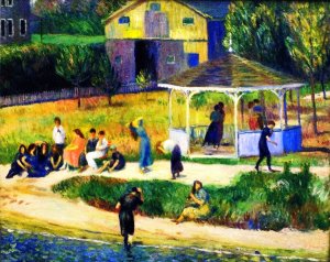 After Bathing: Vacation Home by William Glackens Oil Painting