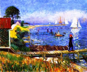 Bathers at Bellport Oil painting by William Glackens