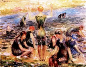 Beach Scene painting by William Glackens