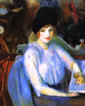 Cafe Lafayette also known as Kay Laurel by William Glackens - Oil Painting Reproduction