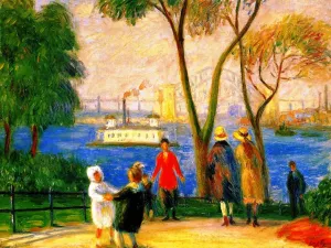 Carl Schurz Park, New York Oil painting by William Glackens