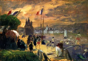 Chateau-Thierry Study by William Glackens - Oil Painting Reproduction