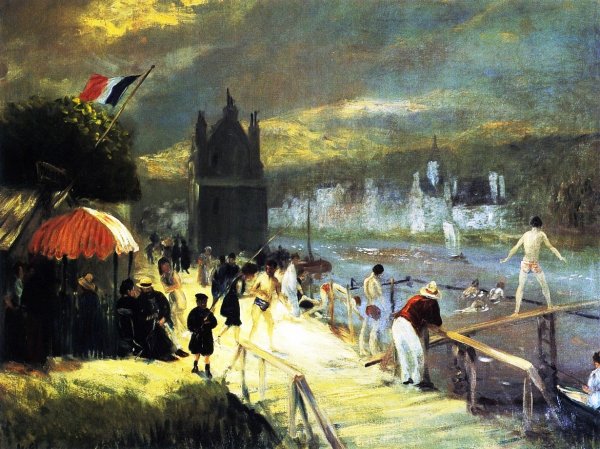 Main Product Photo of Chateau-Thierry Painting by William Glackens