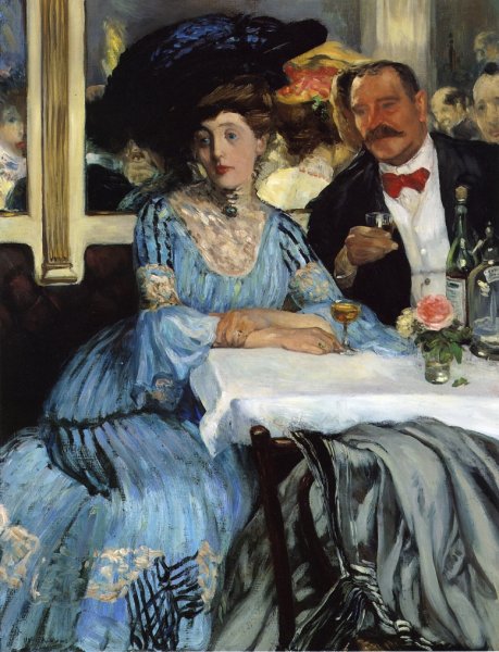 Main Product Photo of Chez Mouquin Painting by William Glackens