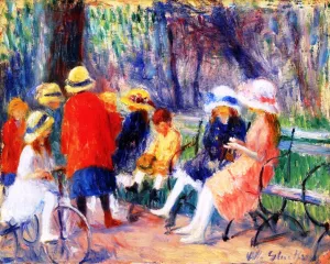 Children in the Park Oil painting by William Glackens