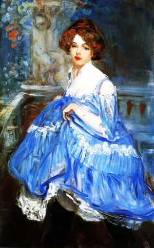 Dancer in Blue by William Glackens Oil Painting