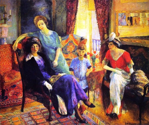 Main Product Photo of Family Group Painting by William Glackens