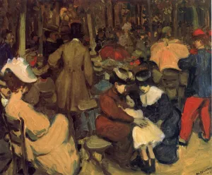 Figures in a Park, Paris by William Glackens Oil Painting