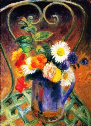 Flowers in a Garden Chair