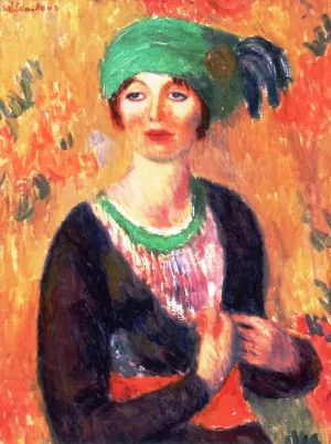 Girl in Green Turban by William Glackens Oil Painting