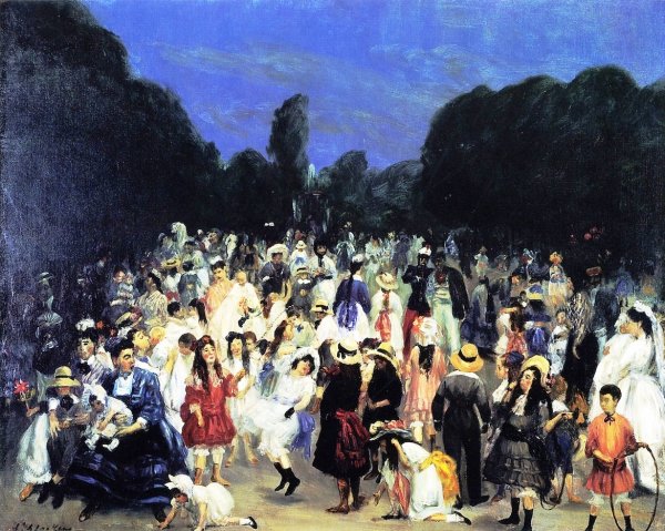 Main Product Photo of In the Buen Retiro Painting by William Glackens