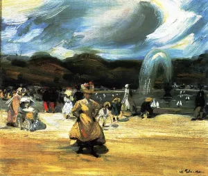 In the Luxembourg by William Glackens - Oil Painting Reproduction