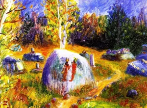 Ira and Lenna's Egyptian Burial Ground by William Glackens - Oil Painting Reproduction