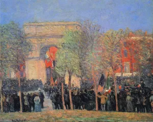 Italo-American Celebration, Washington Square Oil painting by William Glackens