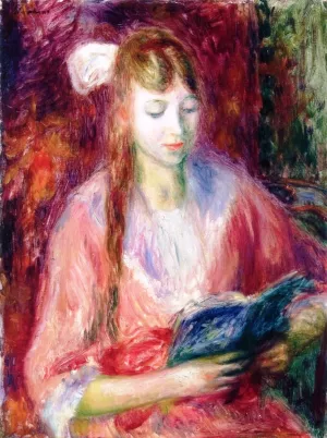 Julia Reading by William Glackens Oil Painting