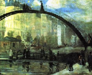 La Villette Oil painting by William Glackens