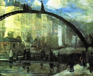 La Villette by William Glackens Oil Painting