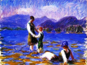 Lake Bathers Oil painting by William Glackens