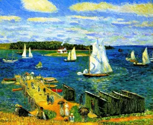 Mahone Bay painting by William Glackens