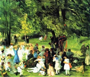 May Day in Central Park painting by William Glackens