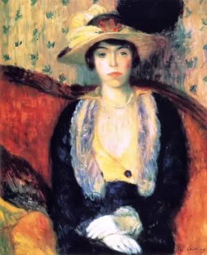Miss Olga D. by William Glackens Oil Painting