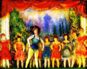 Music Hall Turn Study Oil painting by William Glackens