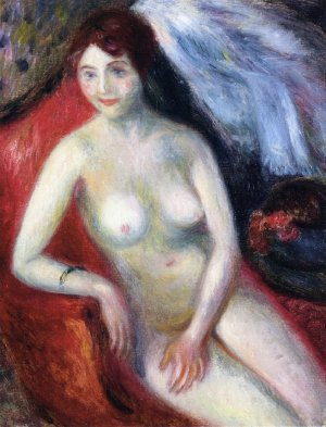 Nude on a Red Sofa