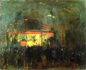 Outdoor Theater, Paris Oil painting by William Glackens
