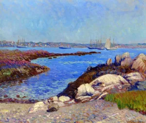 Portsmouth Harbor, New Hampshire Oil painting by William Glackens