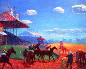 Race Track by William Glackens Oil Painting