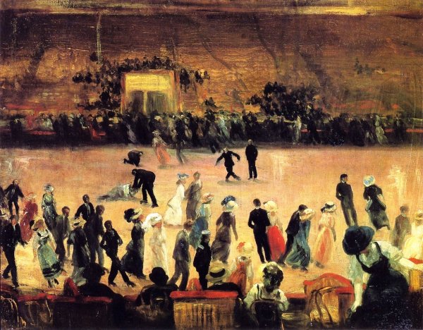 Roller Skating Rink by William Glackens - Hand-Painted Oil Painting Reproduction