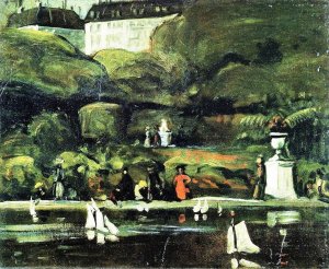Sailboats, Luxembourg Gardens Oil painting by William Glackens
