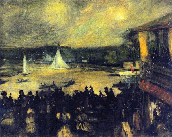 Main Product Photo of Sailing Boats - Paris Painting by William Glackens