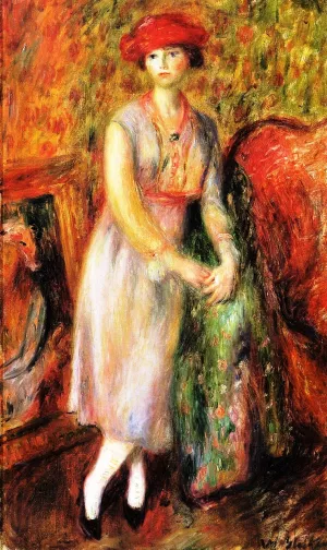 Standing Girl in White Spats by William Glackens Standing Girl in White Spats Oil painting by William Glackens