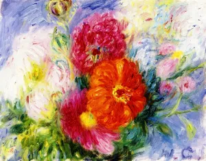 Study of Flowers by William Glackens Oil Painting