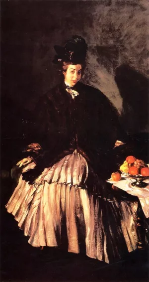The Artist's Wife, Eliza Ferguson, in Her Wedding Dress Oil painting by William Glackens