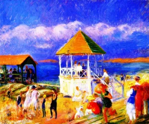 The Bandstand Oil painting by William Glackens