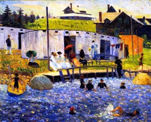 The Bathing Hour, Chester, Nova Scotia by William Glackens Oil Painting