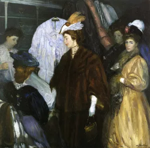 The Shoppers by William Glackens - Oil Painting Reproduction