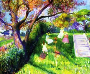 The Swing by William Glackens Oil Painting