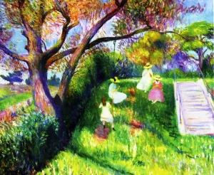 The Swing Oil painting by William Glackens