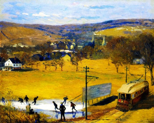 View of West Hartford by William Glackens - Hand-Painted Oil Painting Reproduction