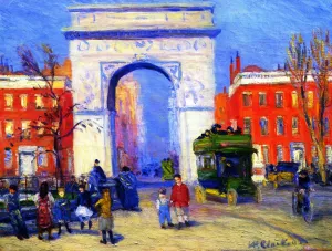 Washington Square by William Glackens - Oil Painting Reproduction