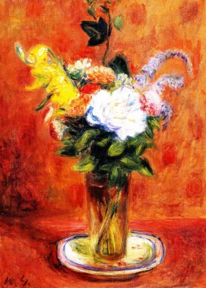 White Rose and Other Flowers by William Glackens Oil Painting