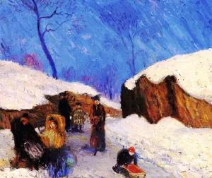 Winter in the Park by William Glackens - Oil Painting Reproduction