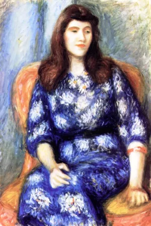 Woman in Blue Dress by William Glackens Woman in Blue Dress Oil painting by William Glackens