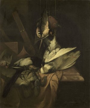 Still Life with Birds and Implements of the Hunt by William Gowe Ferguson Oil Painting