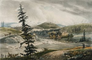 The Junction of the Sacandaga and Hudson Rivers by William Guy Wall Oil Painting